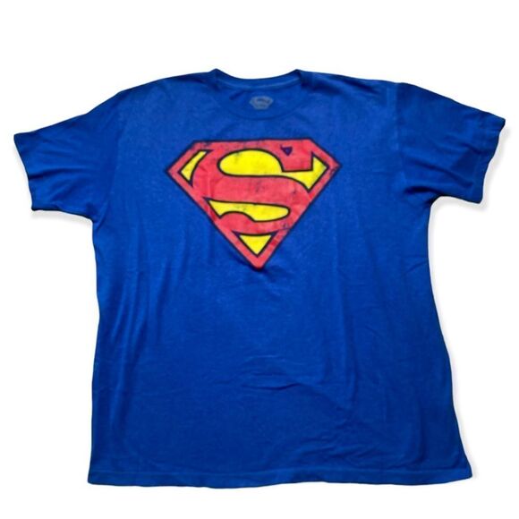 Superman blue graphic t-shirt SZ XL - Picture 1 of 3